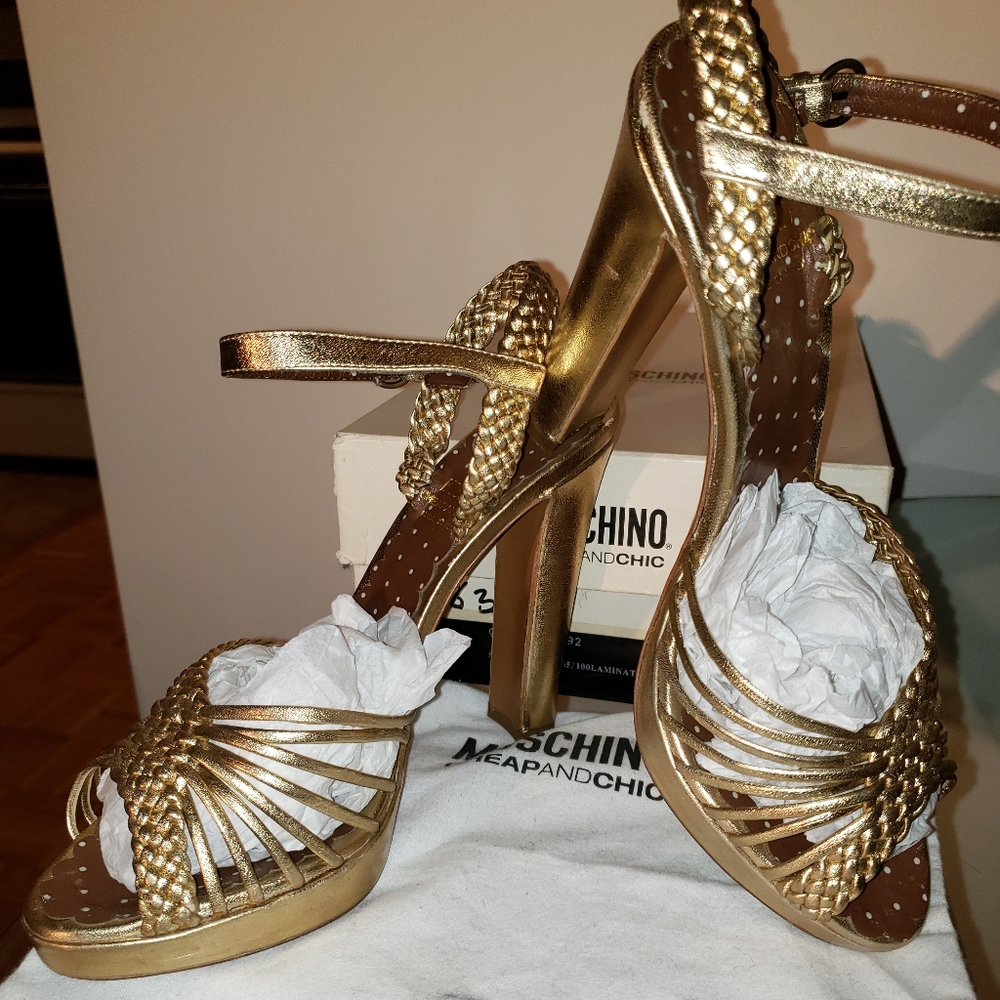 MOSCHINO gold sandals - Picture 6 of 6